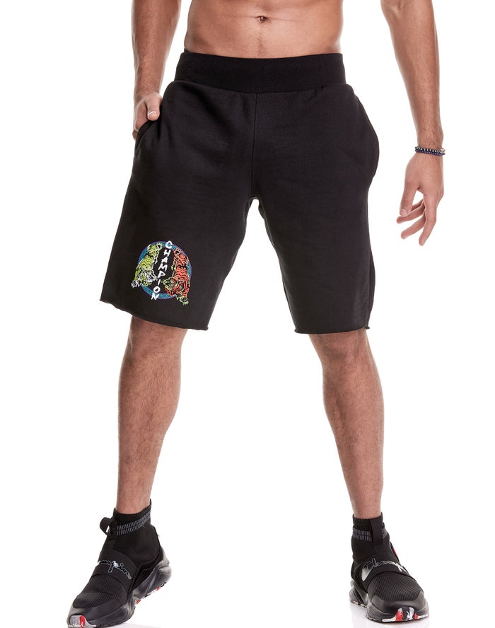 Pantalones Cortos Champion Hombre - Reverse Weave Cut-Off Dueling Tigers ( Negras ) 7021983-XD